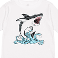thumbnail image 4 of Inktastic Great White Shark Jumping Boys or Girls Long Sleeve Toddler T-Shirt, 4 of 5