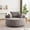 Corduroy Gray, variant on FFH 55" Round Swivel Chair, Modern Lounge Chair Reading Chair with 360° Rotating Base for Living Room, Bedroom, Chenille Beige