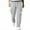 Gray, variant on qelini Cargo Sweatpants for Men Elastic Waist Drawstring Pants Solid Straight Leg Pants Casual Trendy Trousers