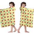 thumbnail image 4 of Halloween Cute Pumpkin Faces Hooded Bath Towel，50"x30" for Ages 3 To 12 Kids, Quick Dry Lightweight Soft Microfiber Hood Beach Towel Cover Up for Kids, 4 of 7