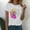 A1-White, variant on women's graphic tees Slim Cap flower graphic tees for women Stretchy Graphic Printed Tee cotton t-shirts Cute Summer Personalized Printed graphic tee statement prints women Everyday Green 5XL