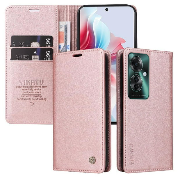 Funda para OPPO Reno 11F 5G Estuche de Cuero PU Tipo Cartera con Ranuras para Tarjetas y Cierre Magnético