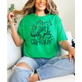 thumbnail image 3 of Holly Jolly Christmas T-Shirts for Baby and Toddler Matching Family Fun Outfits Kelly Green Shirt Adult Small, 3 of 5