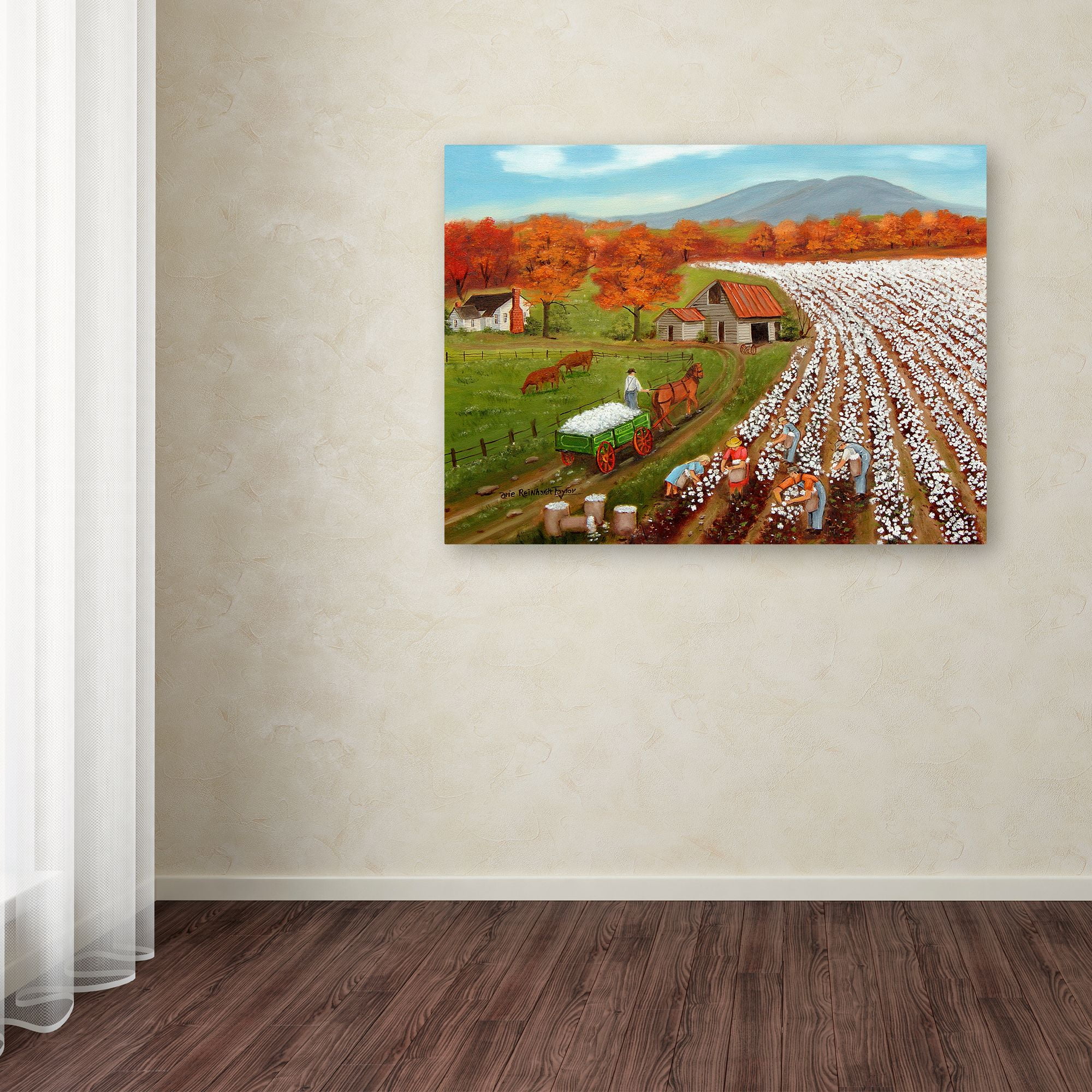 Trademark Fine Art 'Cotton Fields And Bakers Mountain' Canvas Art by Arie Reinhardt Taylor