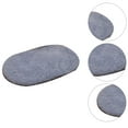 thumbnail image 6 of Bathroom Non\-Slip Mat Arctic Velvet Oval Door Carpet Soft Absorbent And Wear\-Resistant Bedroom Kitchen Plush Household Floor Mat grey silver, 6 of 9