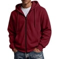 thumbnail image 2 of Hoodie for Man Casual Fashionable Long Sleeved Hooded Pocket Top Long Sleeve Zip Up Hooded Sweatshirts, 2 of 6