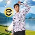thumbnail image 4 of BRGZLK Long Sleeve Hooded Sun Protection Shirt For Men Shoulder Insert Quick Dry Breathable Lightweight For Summer Outdoor Casual Sports Hiking Fishing Beach, 4 of 6