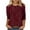 Wine, variant on Cilsoka 2026 Fashion Trendy Clothes, 3/4 Sleeve Tunic Tops for Women Floral Print T Shirt Round Neck Loose Casual Tshirts Elbow Length Tee Shirts
