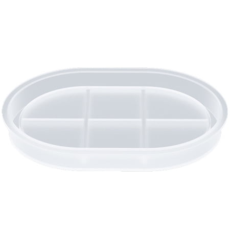 

Yixx 2Pcs Tray Mold Non-stick Multipurpose Silica Gel Oval Shaped Epoxy Resin Mold for Children