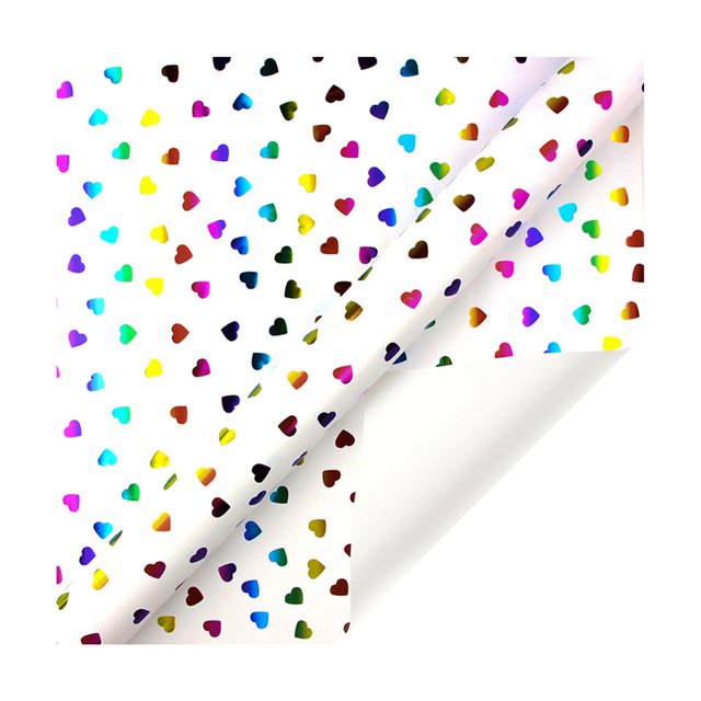 LEEYNEER 1 Roll Wrapping Paper Heart Star Print Widely Applied DIY Decor Christmas Wedding Gift Wrapping Paper for Valentine‘s Day