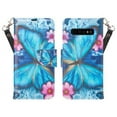 thumbnail image 3 of Samsung Galaxy S10 Case, Cute Leather Flip Wallet Case Cover Folio [Kickstand]Girls Women for Samsung Galaxy S10 -&nbsp;Blue Butterfly, 3 of 5