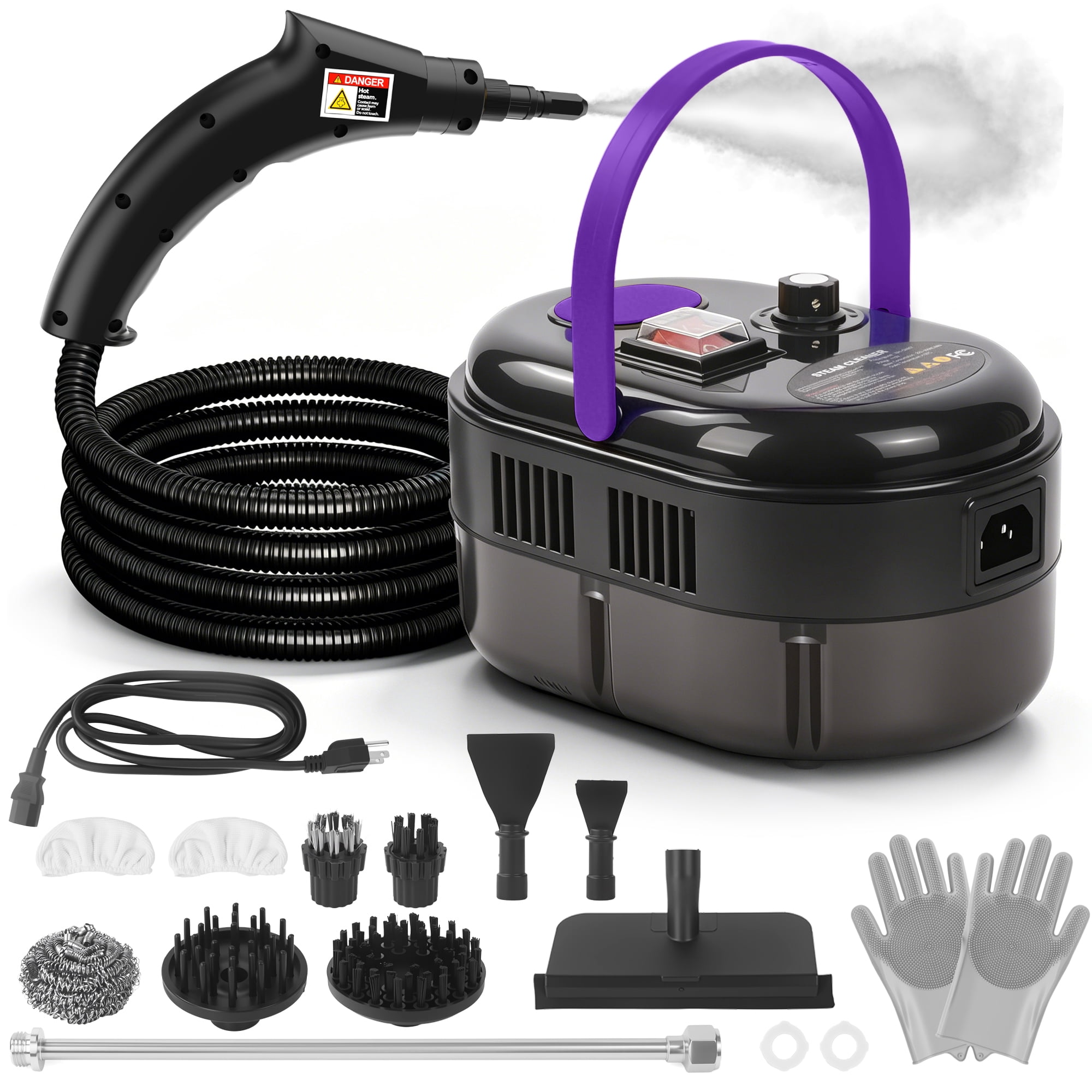 BIMZUC Handheld Steam Cleaner, 1000W Multi-Surface Steamer with 9