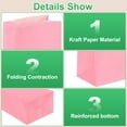 thumbnail image 3 of Uxcell Party Favor Paper Bags Kraft Paper Goodie Gift Bags for Wedding Birthday Pink 7.1x2.4x3.5 inch, 3 of 6