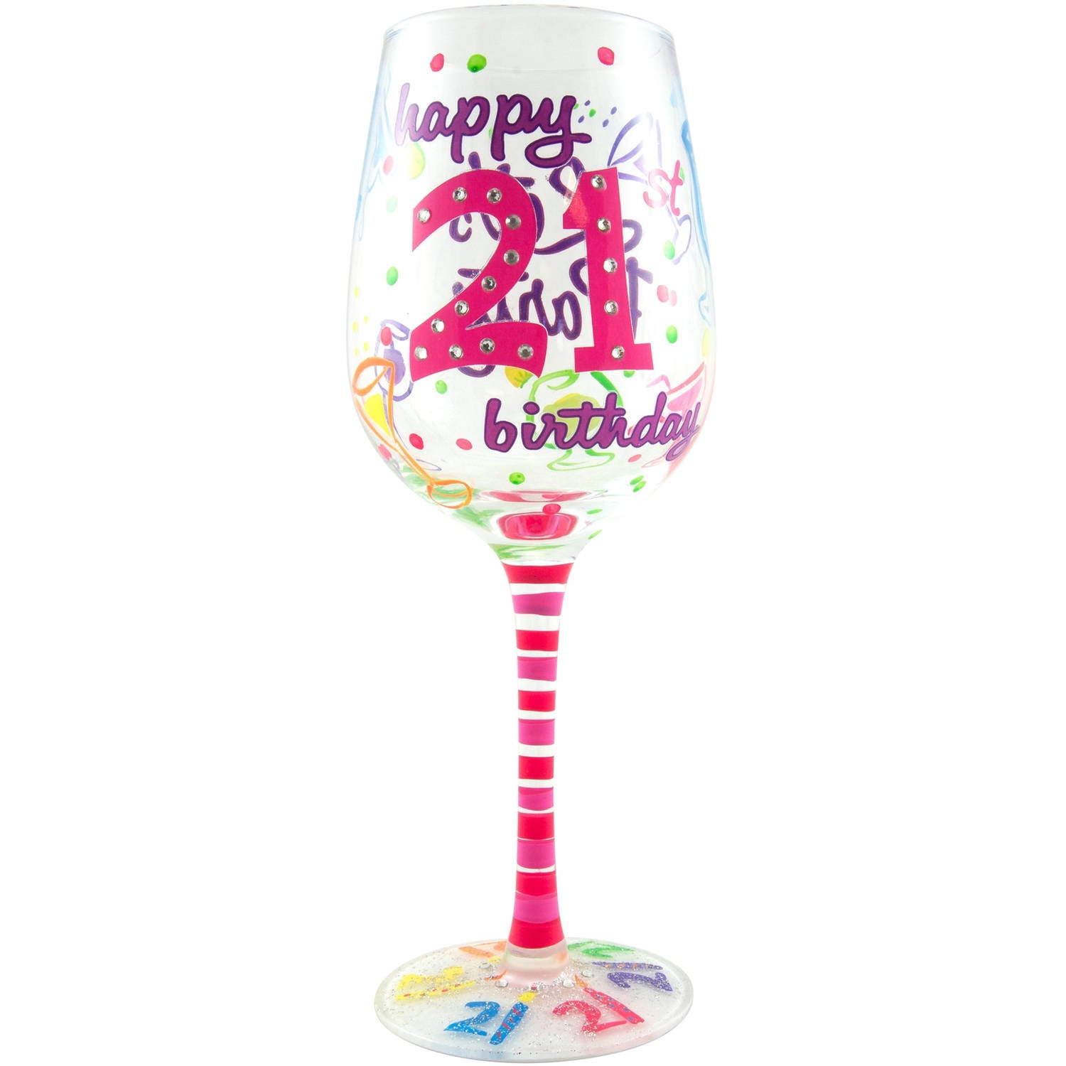 21st Birthday Stars Champagne Flute Glass Gift