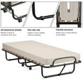 thumbnail image 2 of Folding Bed Rollaway Extra Guest W/Memory Foam Mattress Beige, 2 of 8