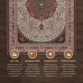 thumbnail image 6 of Linon Emerald Cream and Copper 5' x 7' Area Rug, 6 of 9