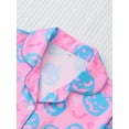 thumbnail image 5 of ATAIKU Halloween Silk Satin Pajama Set for Women 2 Piece Lounge Pjs Shorts Matching Ghost Pumpkin Sleepwear Button Down Shirt Shorts, 5 of 6