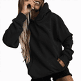 thumbnail image 2 of Aricy womens hoodies pullover plus size Fashion Casual Long Sleeve Hooded Sweatshirts Loose Comfy Trendy Fall Tops Drawstring with Pockets, 2 of 5