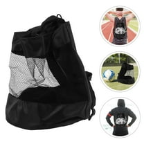 TOYMYTOY Cotton Linen Sports Bag for Balls Black Large Capacity 1Set