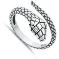 thumbnail image 4 of Snake Serpent White Cubic Zirconia Wholesale Ring .925 Sterling Silver Band Jewelry Female Size 9, 4 of 4
