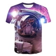 thumbnail image 1 of Camisetas de astronauta para niños, disfraces de verano para niños y niñas, camisetas de 1 a 14 años con estampado 3D de dibujos animados de astronauta, ropa informal 12M Gao Jinjia LED, 1 of 2