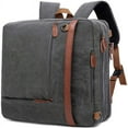 thumbnail image 1 of MesaSe Convertible Backpack Shoulder bag Messenger Bag Laptop Case Business Briefcase Leisure Handbag Multi-functional Travel Rucksack Fits 17.3 Inch Laptop For Men / Women / Travel (grey, 1 of 8