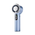 thumbnail image 2 of Ke1Clo Portable Digital Display Turbine Handheld Fan, USB Rechargeable Cool Function with Adjustable Wind Speed, Personal Mini Fan for Outdoor Office Home, Blue, 2 of 6
