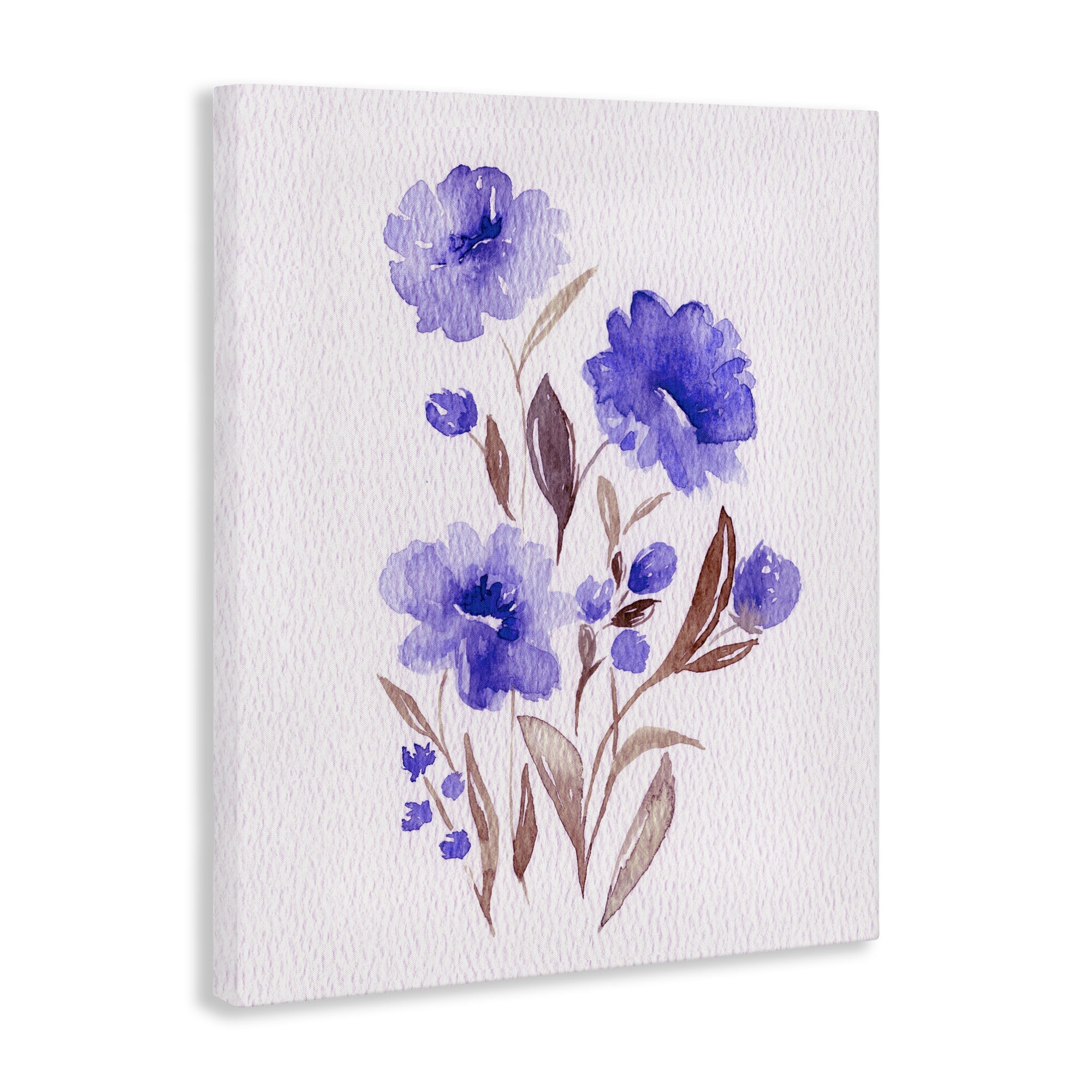 Stupell Industries Watercolor Purple Blossoms Canvas Wall Art, design by Leah Noel Art