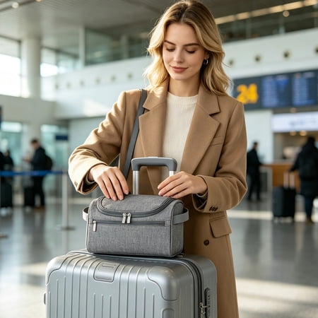 HOZVOMI Multifunctional Travel Storage Bag for Toiletries and Cosmetics