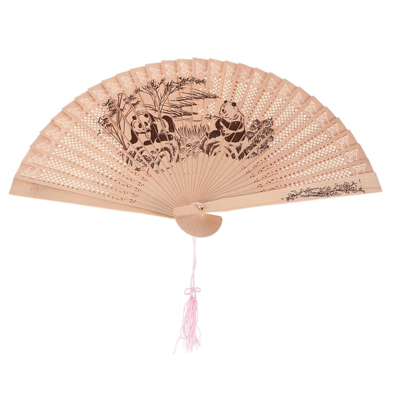 LOLIPPYY Hand-Held Fan Collapsible Chinese Fan Sandalwood 1Set Vintage Style Handheld Cooling Performance