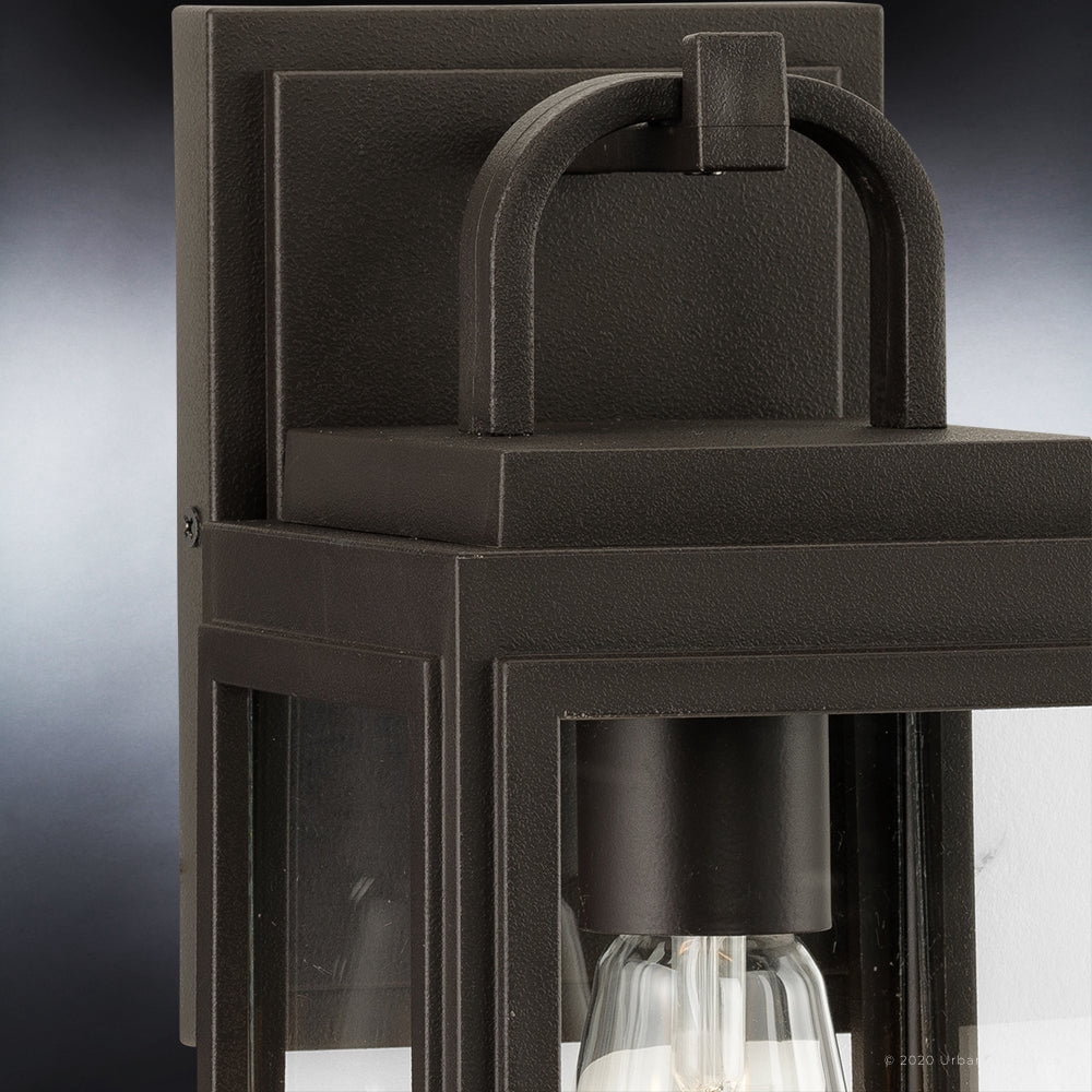 Luxury Farmhouse Wall Sconce, 11.875H x 5.5W, with Modern Farmhouse Style, Olde Bronze, UHP1380 by Urban Ambiance