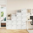 thumbnail image 5 of STANI 4 Drawer White File Cabinet with Lock, Vertical Filing Cabinets for Home Office, Metal Locking Office File Storage Cabinets with Drawers for Legal/A4, 5 of 11