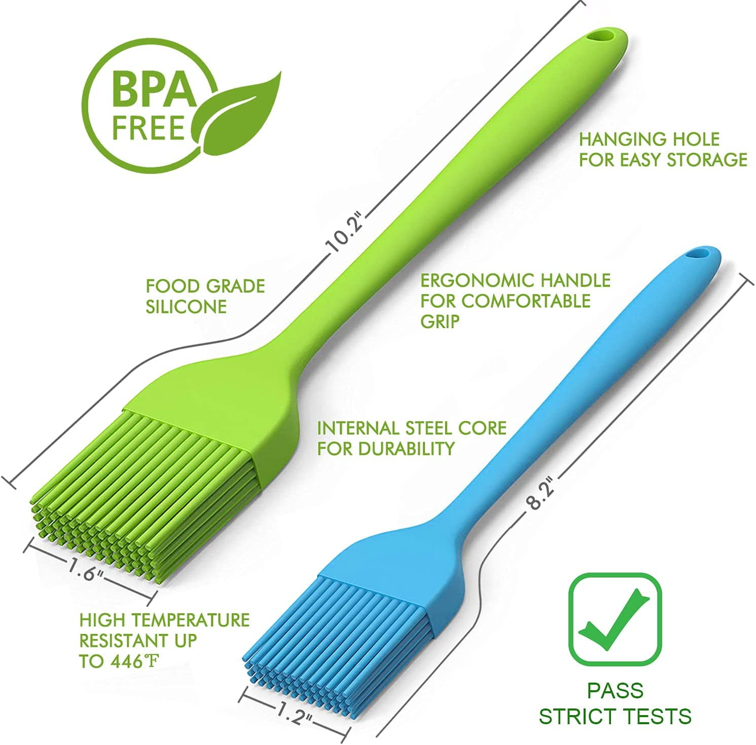 Silicone Pastry Brush Cooking Brush for Oil Sauce Butter Marinades