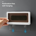 thumbnail image 3 of Phone Case Wall Mounted Touch Screen Self-adhesive Storage Holder Smartphone Box Shell All Covered Sealing Punch-free Smartphone Organizer White, 3 of 7