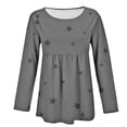 thumbnail image 4 of MEICHEN Womens Crew Neck Star Graphic Pullover Tops Fall Shirts Casual Long Sleeve Oversized Tops, 4 of 5
