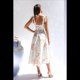 thumbnail image 4 of Vestido Informal Plisado con Cuello en V y Estampado para Mujer, Sin Mangas, Elegante, de Verano, Tipo Túnica, Maxivestido Lencero Albaricoque L, 4 of 9