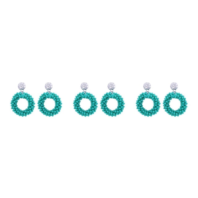 Pendientes colgantes Qarigey hechos a mano modernos ligeros azul turquesa
