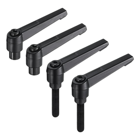 Uxcell 4 Pieces Clamping Lever Adjustable Handle Set Metric M8 x 40mm Male & M8 Female Thread Level Handle Knobs