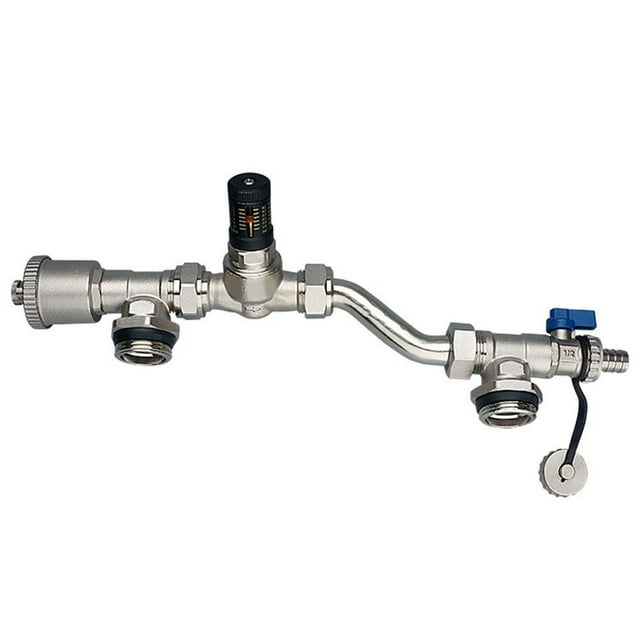 Lefu Brass Differential Pressure Bypass Valve Pipe Connetor for floorheating Manifold