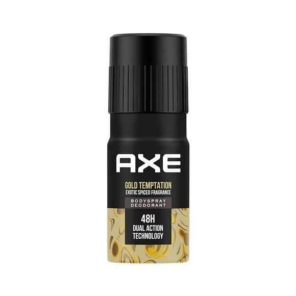 Axe Gold Temptation Body Spray Deodorant For Men 150ml, 5.07 Fl.oz. | Long Lasting No Gas - 48Hr Dual Action Technology | Exotic Spiced Fragrance For Boys