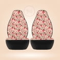 thumbnail image 3 of Cute Strawberry Car Seat Covers Trendy Car Seat Covers Kawaii Pink Car Accessories Pink Floral Women Front Seat Covers, 3 of 6