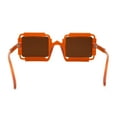 thumbnail image 4 of Runway Razor Blade Shape Plastic Narrow Rectangle Sunglasses All Brown, 4 of 4