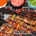 thumbnail image 3 of Oferta por tiempo limitado!4 brochetas, acero inoxidable de 14 pulgadas, brochetas de metal de 3 puntas con varillas de empuje, verduras y malvaviscos, 3 of 6