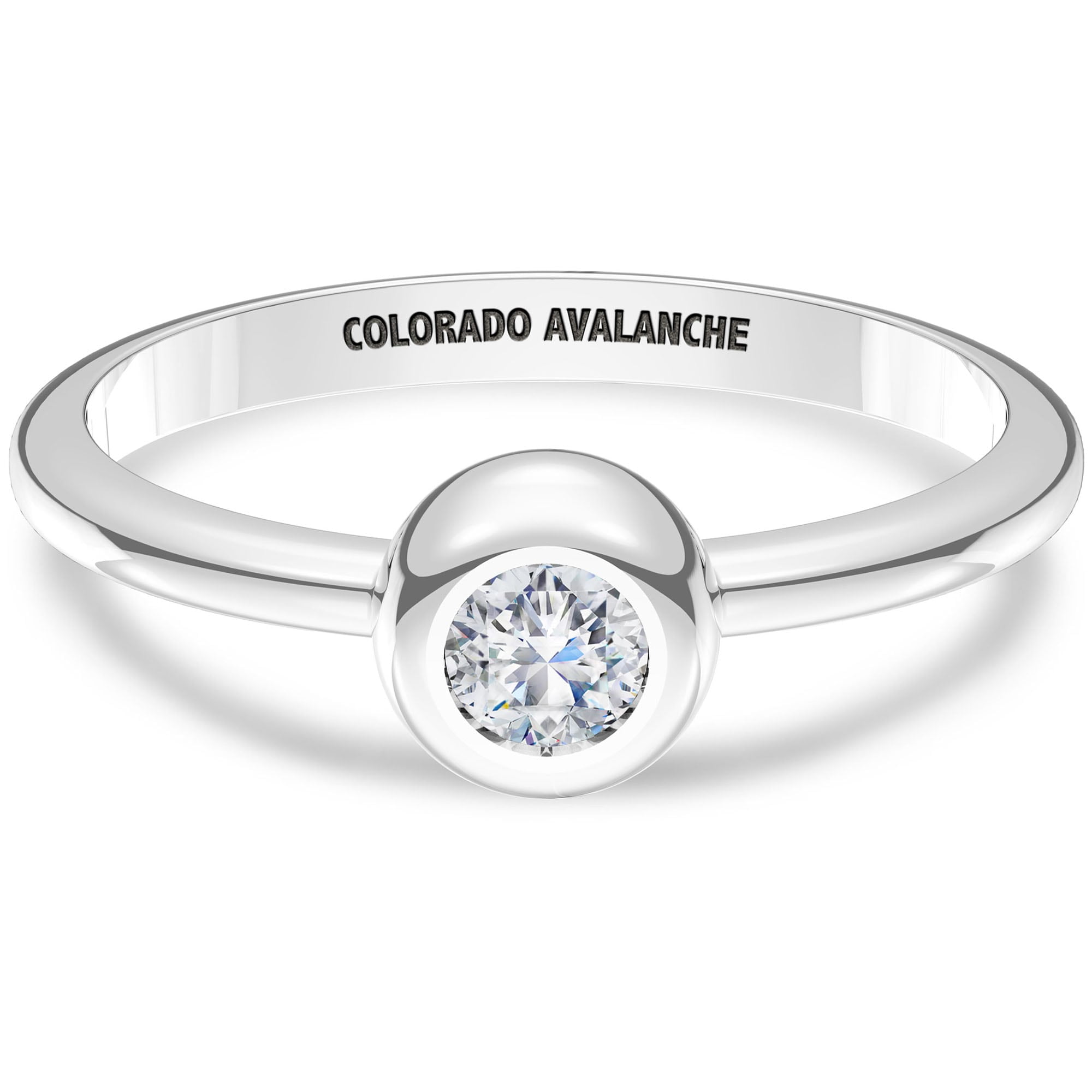 Women's Bixler's Colorado Avalanche Diamond Engraved Sterling Silver Ring -  Walmart.com