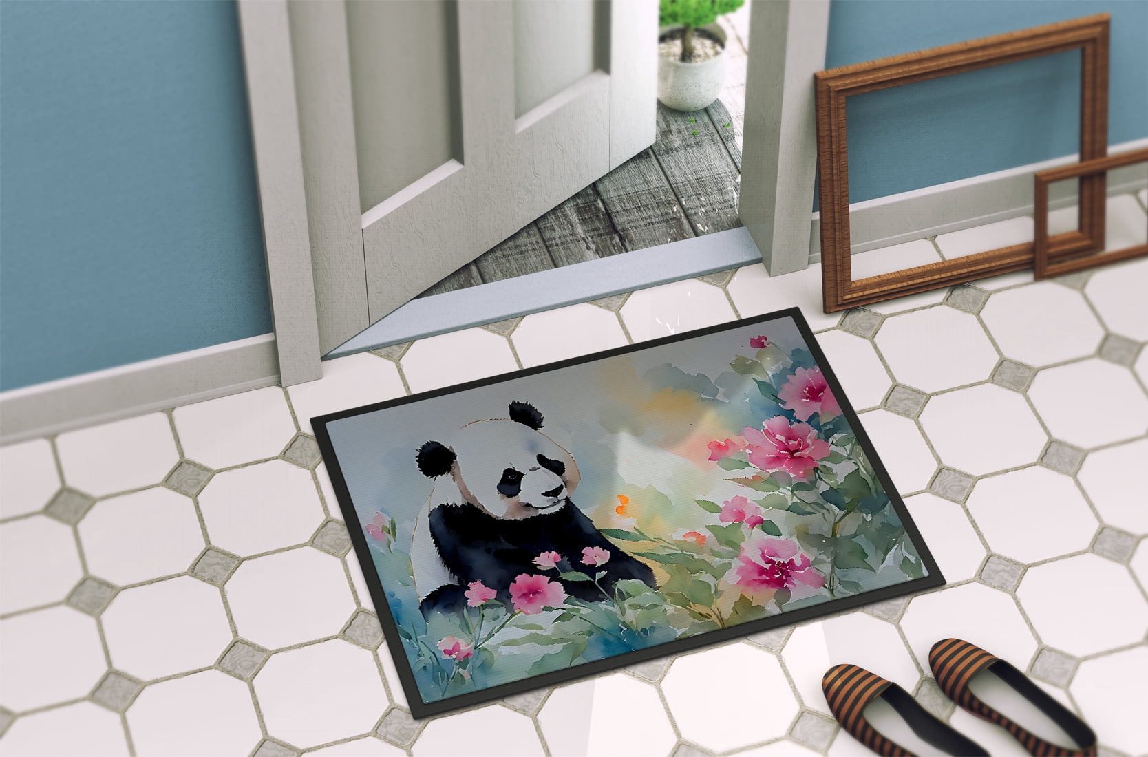 Carolines Treasures DAC2972MAT 0.15 x 18 x 27 in. Panda Doormat