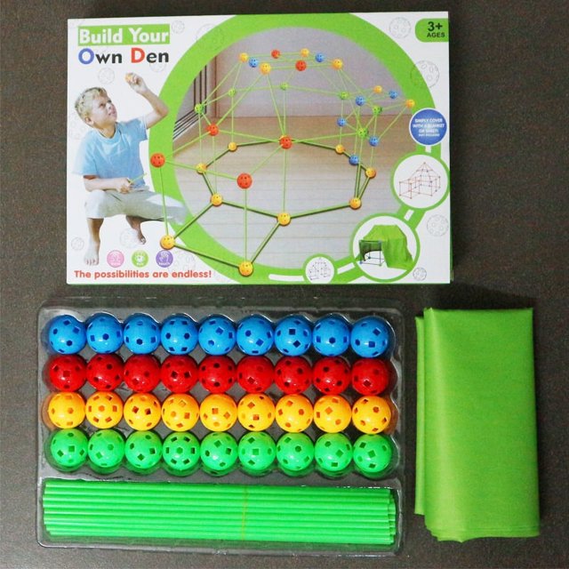 Juego de construcción de tiendas de campaña para niños, casa de juguete, tienda de campaña con cuentas, bricolaje, para interior y exterior