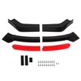 thumbnail image 2 of Front Bumper Lip Separator, Glossy Black Sturdy Front Bumper Spoiler 6PCS Dynamic With Red Front Lip For, 2 of 8