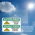 thumbnail image 6 of (2 Pack) Watch Your Step With Symbol Bilingual OSHA Safety First Sign, 6 of 7