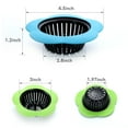 thumbnail image 3 of 4 Pack - 4.5" Basket - Silicone Kitchen Sink Drain Strainer Large Basket Food Catcher,Colorful, 3 of 7