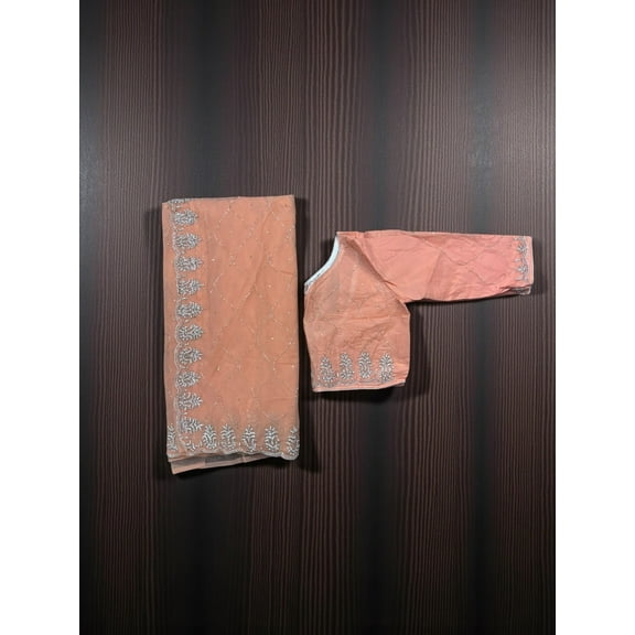 Designer Net Saree with Ready Blouse, Cultural Wear for Women, Aug39